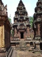 ancient ruins of a temple in cambodia