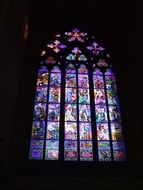 gothic Stained Glass Window in church