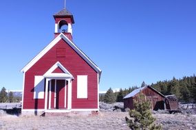 old church amidst nature of a colorado