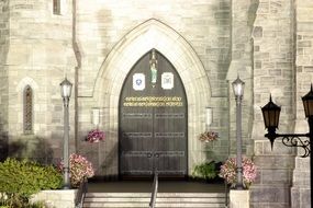 The Entrance Door Of The Cathedral