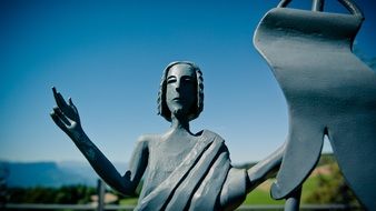 metal figure of christ as a work of art