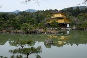 Temple Of The Golden Pavilion in Kyoto in Japan