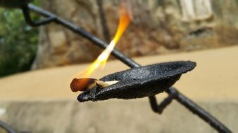 fire in the temple in sri lanka