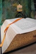 Bible Word Of God and Candle
