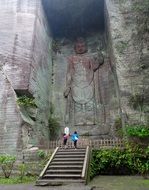 staircase near the giant buddha in japan