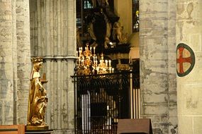 holy sculptures in the cathedral