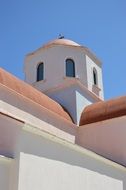 blue sky over a church in greece