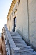 Staircase near a church in Italy