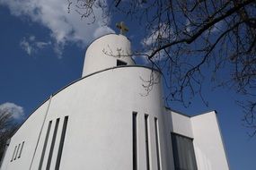 contemporary Church building, germany, Leipzig region, Markkleeberg