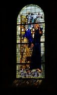 stained glass window religious illustration