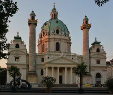 st charles church in baroque style, austria, Vienna