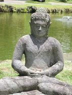 Buddha statue near the lake