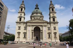 square in front of the cathedral in budapest