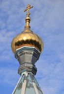 golden church dome in Daugavpils