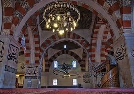 inside of religion karaman mosque