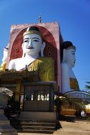 Gold Myanmar Buddha Statue