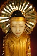 Golden sculpture of buddha