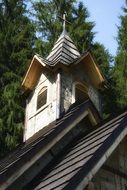 The Wooden Roof Of The Church Tower