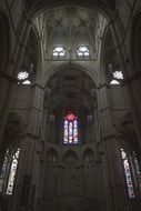 dark interior of the church in Trier