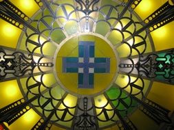 Stained Glass yellow Window