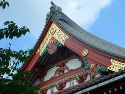 decorated Japanese temple