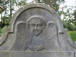 Angel Tombstone on a cemetery