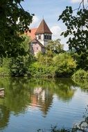 church among picturesque nature in Germany