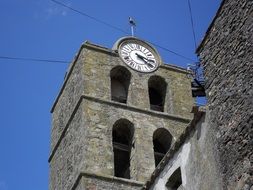stone church with a clock, aude