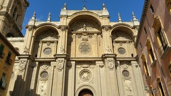 ancient Granada cathedral in Andalusia