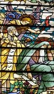 Beautiful stained glass with the Prophet