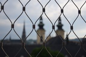 Fence against the church