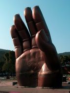 brown hand like a sculpture