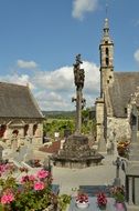 cemetery near the church with spiers
