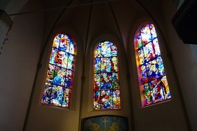 Window of the altar in the church