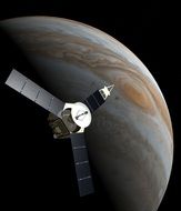 Photo of space probe near the Jupiter