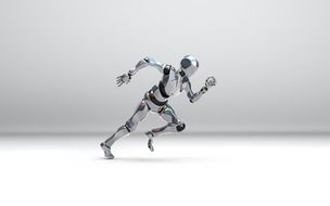 Running Droid Cyborg clipart