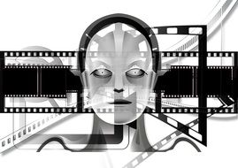 robot as a demonstration of a science fiction film