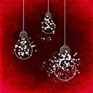 light bulbs on a red background