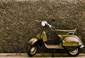 black and white picture of motor scooter