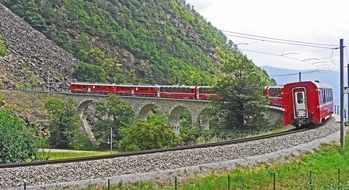 Bernina Railway in Switzerland