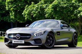 mercedes-benz under the bright sun