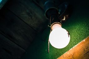 vintage Light Bulb at ceiling