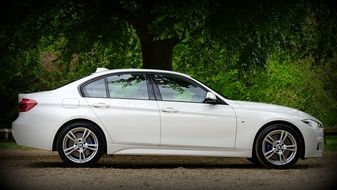 White beautiful BMW car