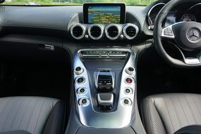 dashboard of luxury mercedes benz