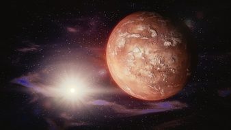 Mars Sun Solar System Space