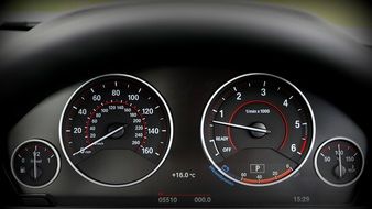 dashboard of a modern car close up