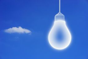 symbol of enlightenment on a blue sky background