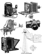variety of vintage cameras