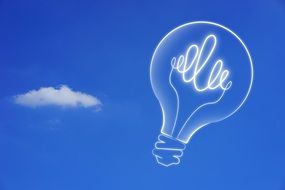 symbol of enlightenment on a blue background