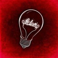 symbol of enlightenment on a red background